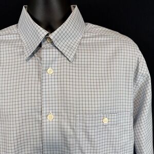 Orvis Charles F Orvis Signature Collection Men's Long Sleeve Cotton L Blue Plaid